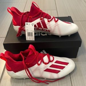 NWT Adidas Adizero 12 “White/Red" Men's Football Cleats
